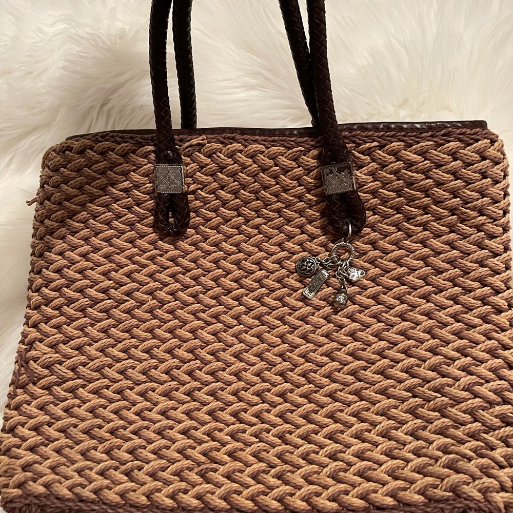 Brighton straw and leather bag.